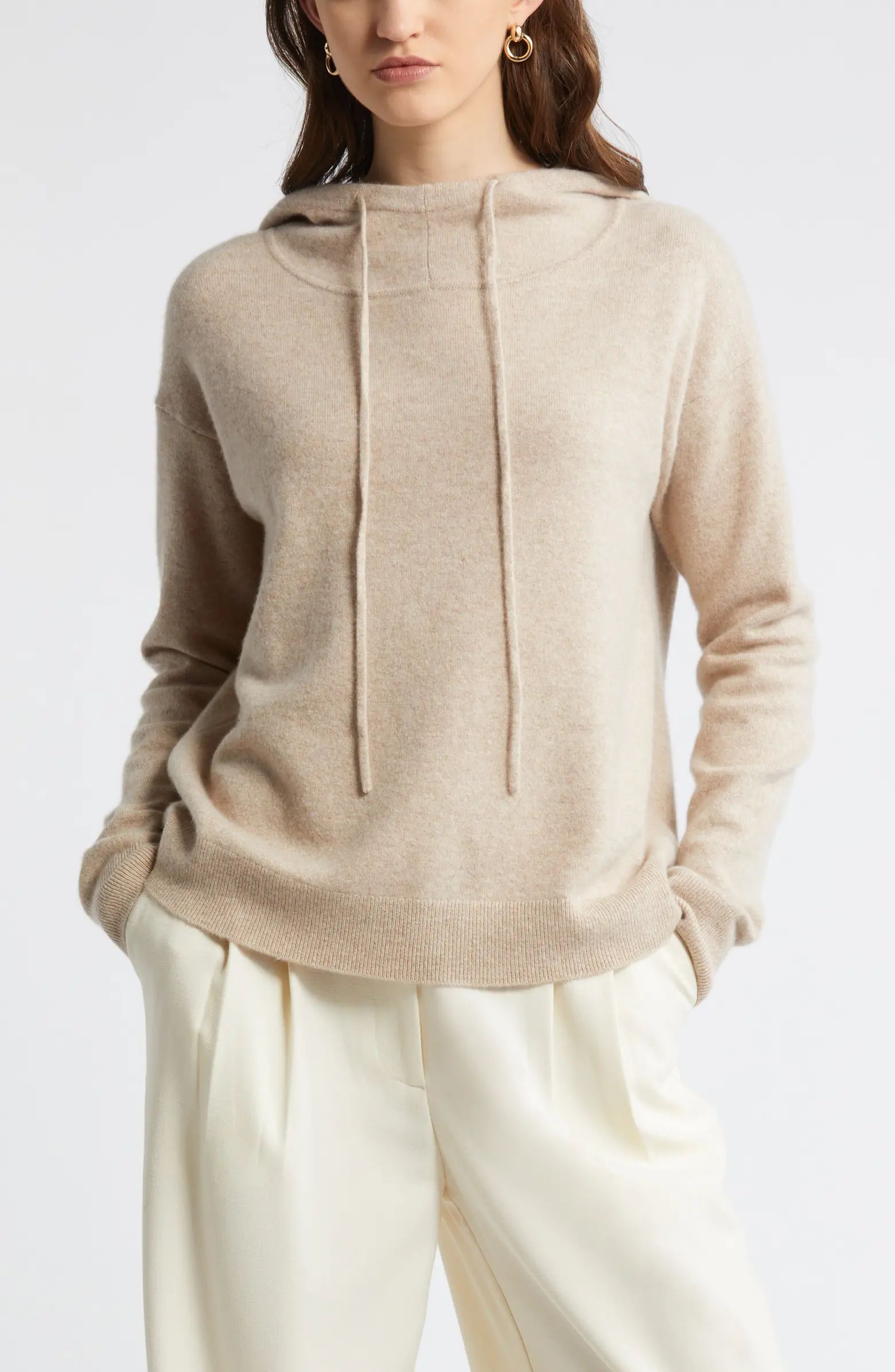 Cashmere Blend Sweater Hoodie Sweater | Nordstrom