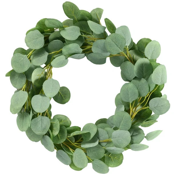 ODOMY Artificial Fake Eucalyptus Garland Wreath Greenery Leaf Vine Plants Foliage | Walmart (US)