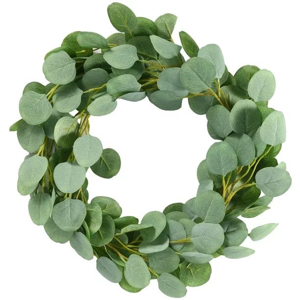 ODOMY Artificial Fake Eucalyptus Garland Wreath Greenery Leaf Vine Plants Foliage | Walmart (US)