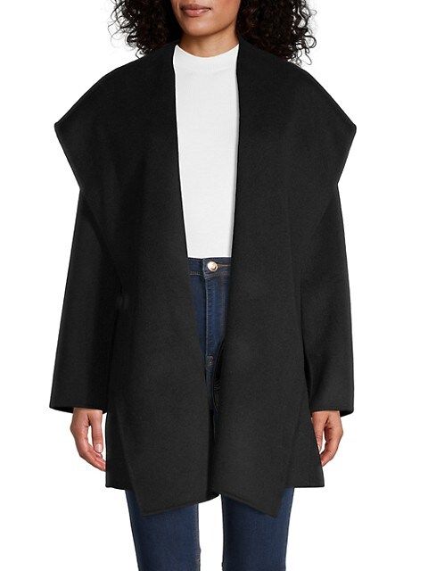 Wool-Blend Open-Front Hooded Coat | Saks Fifth Avenue OFF 5TH (Pmt risk)