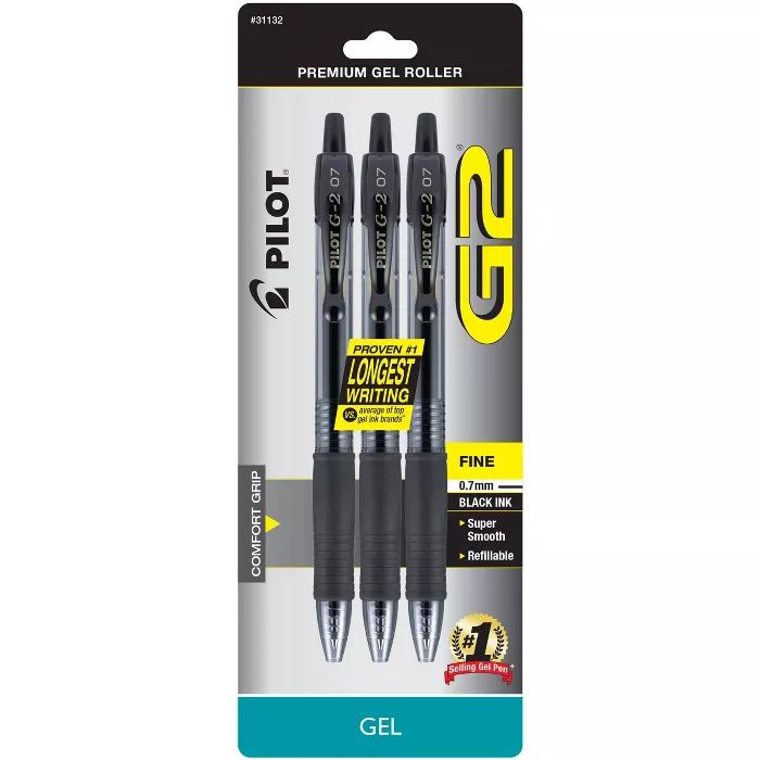 Pilot G2 Gel Pens, 0.7mm Black - 3ct | Target