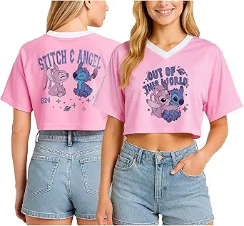 Disney Womens Baseball Jersey - Mickey Mouse Lightning McQueen Marie, Lilo and Stitch Womens Base... | Amazon (US)