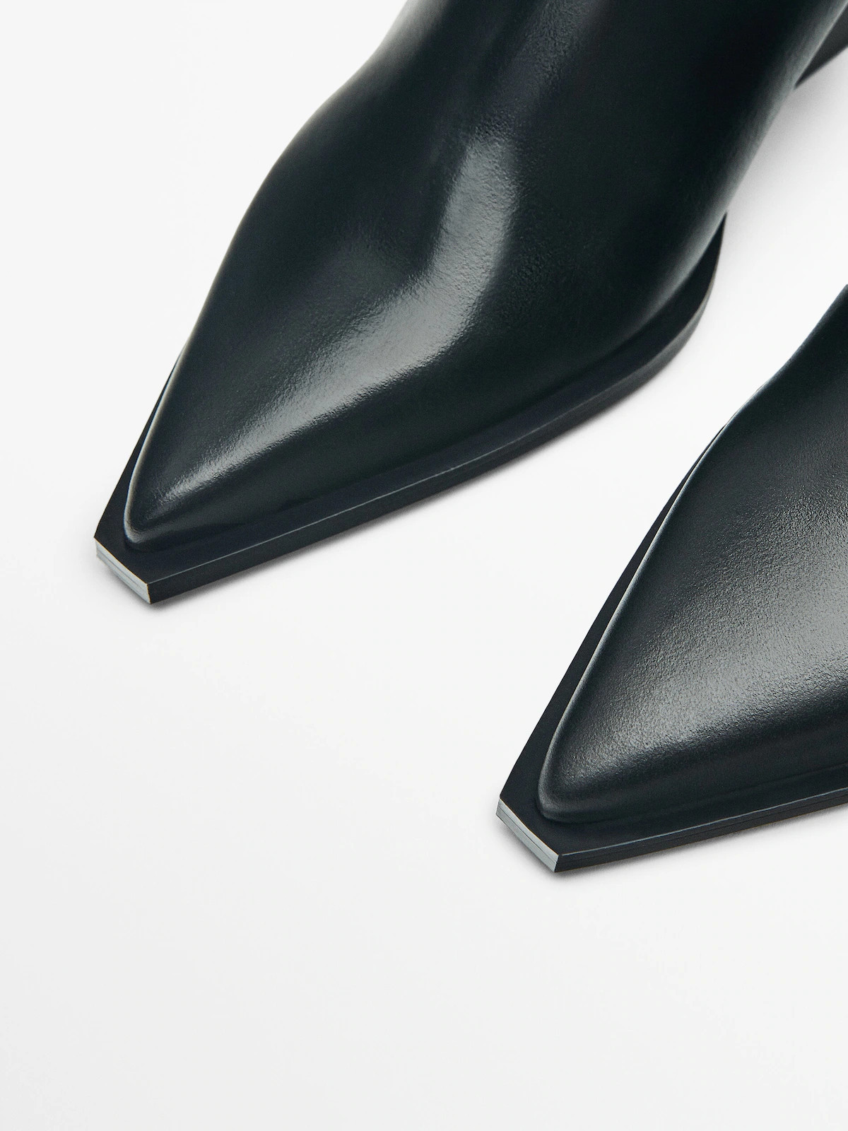 Leather high heel ankle boots | Massimo Dutti US