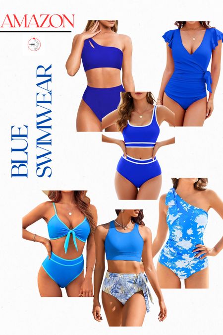 Amazon Blue Swimwear Bikini Sets, one piece, high rise, half shoulder, Travel Looks #amazon #amazonfashion #amazonswim #bluebikinis #blueswimsuits #amazondeals

#LTKStyleTip #LTKTravel #LTKSwim