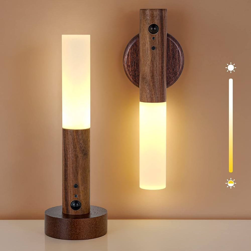 Motion Sensor Night Light 2PCS Wall Sconce Battery Wall Sensor Night Lights, Portable 3 Colors Di... | Amazon (US)