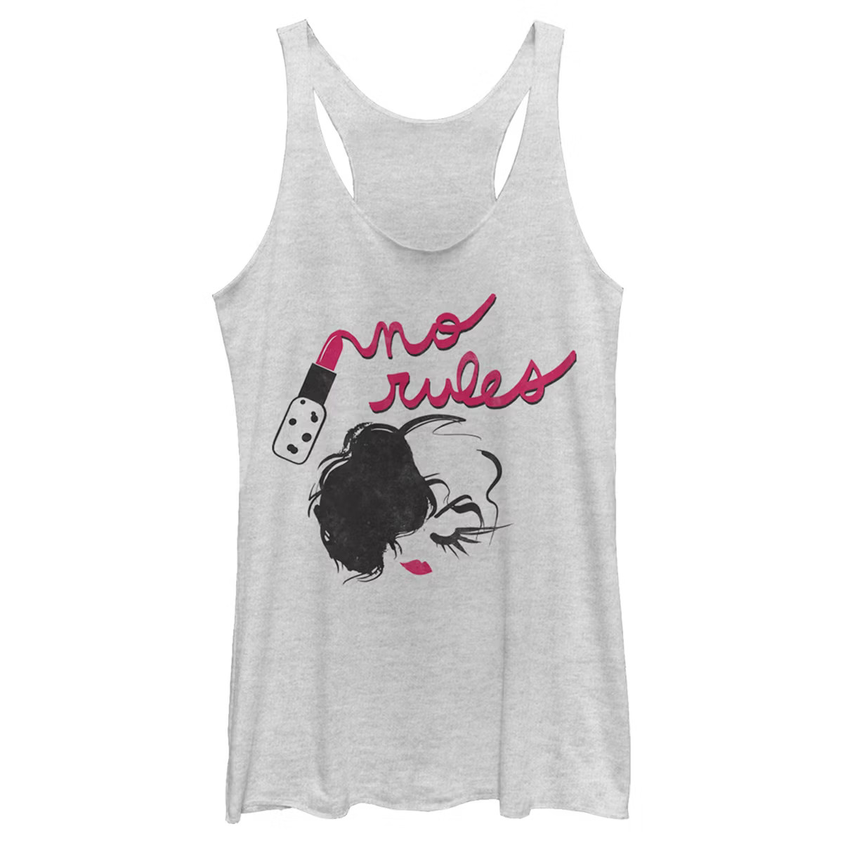 Women's Cruella No Rules Fashion Sketch Racerback Tank Top | Target