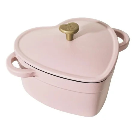 Beautiful 2QT Cast Iron Heart Dutch Oven, Pink Champagne by Drew Barrymore | Walmart (US)