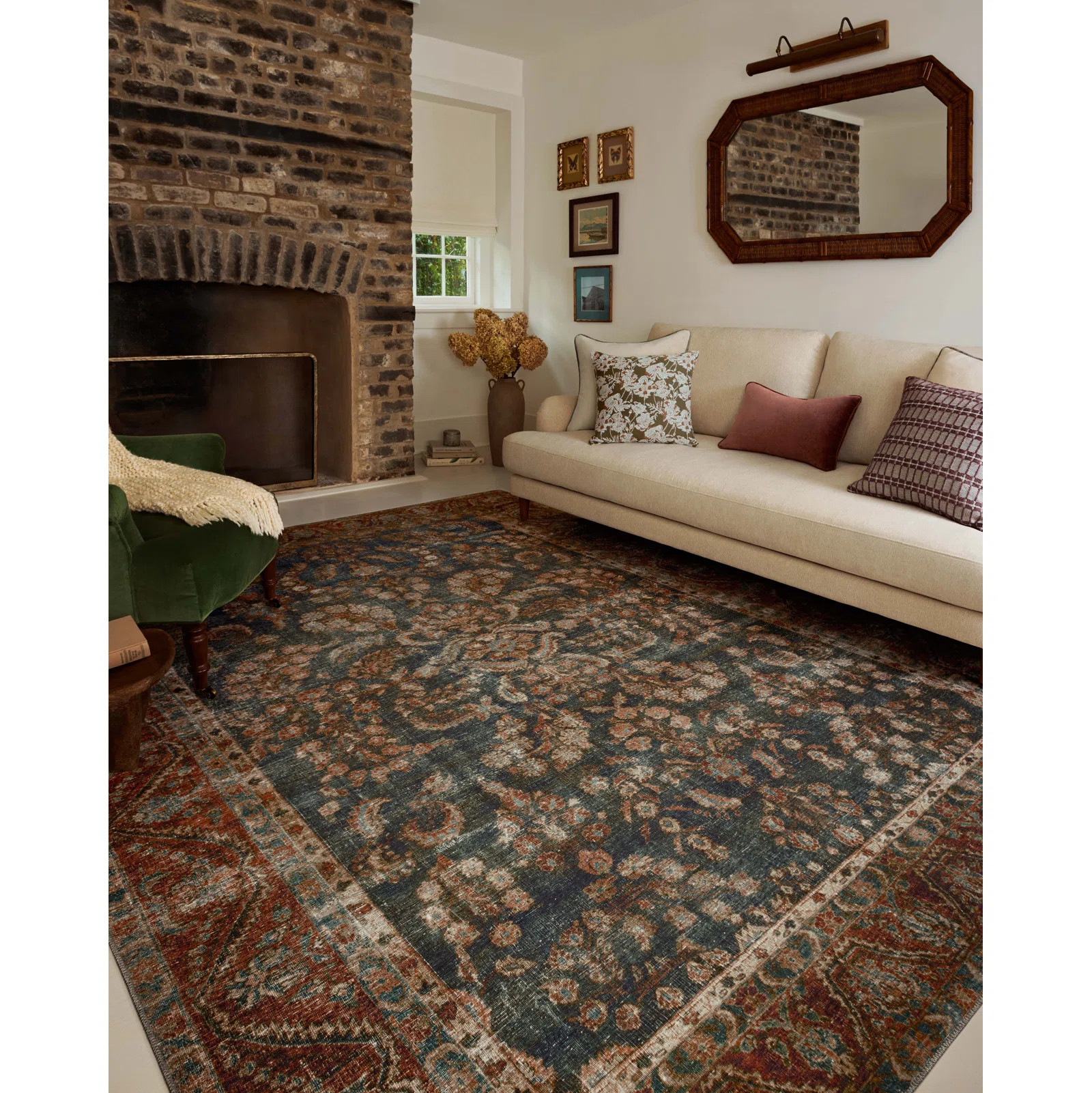 Chris Loves Julia x Loloi Jules Ocean / Spice Area Rug & Reviews | Wayfair | Wayfair North America
