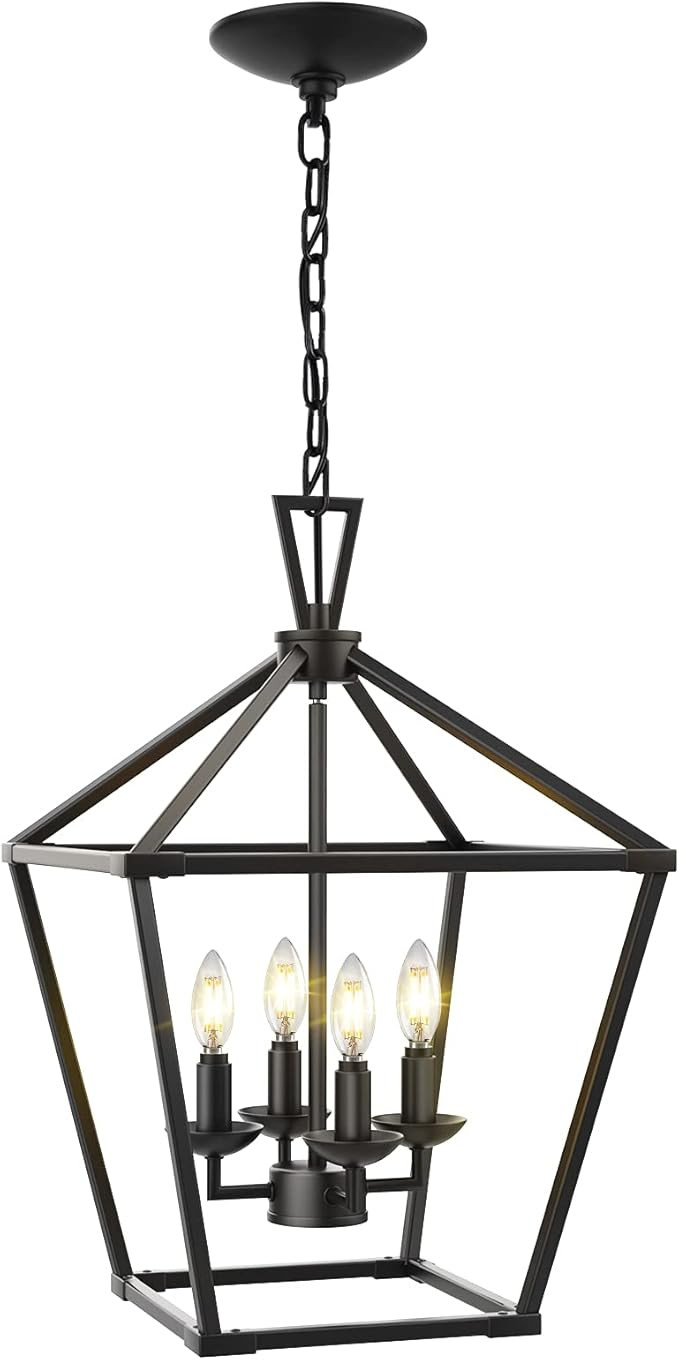 PARTPHONER Pendant Light Fixtures, Dining Room Chandelier Ceiling Mount, 4-Light Farmhouse Light ... | Amazon (US)