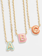 18K Gold Enamel Initial Necklace | BaubleBar (US)