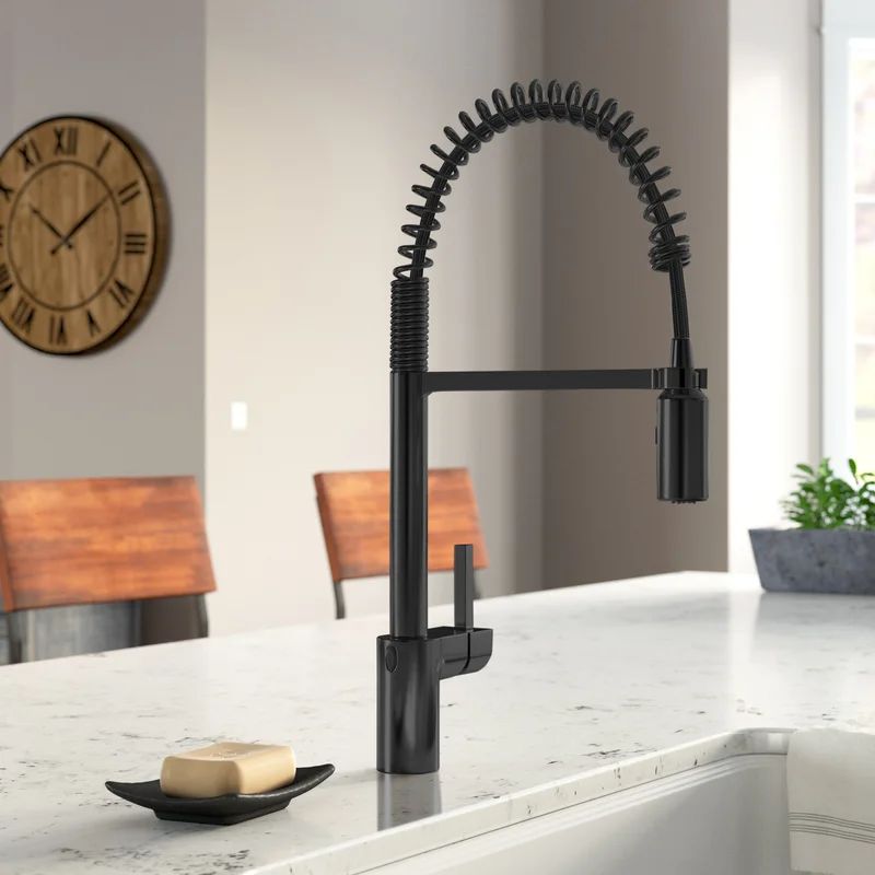 Align Pull Down Touchless Single Handle Kitchen Faucet with Accessories | Wayfair Professional