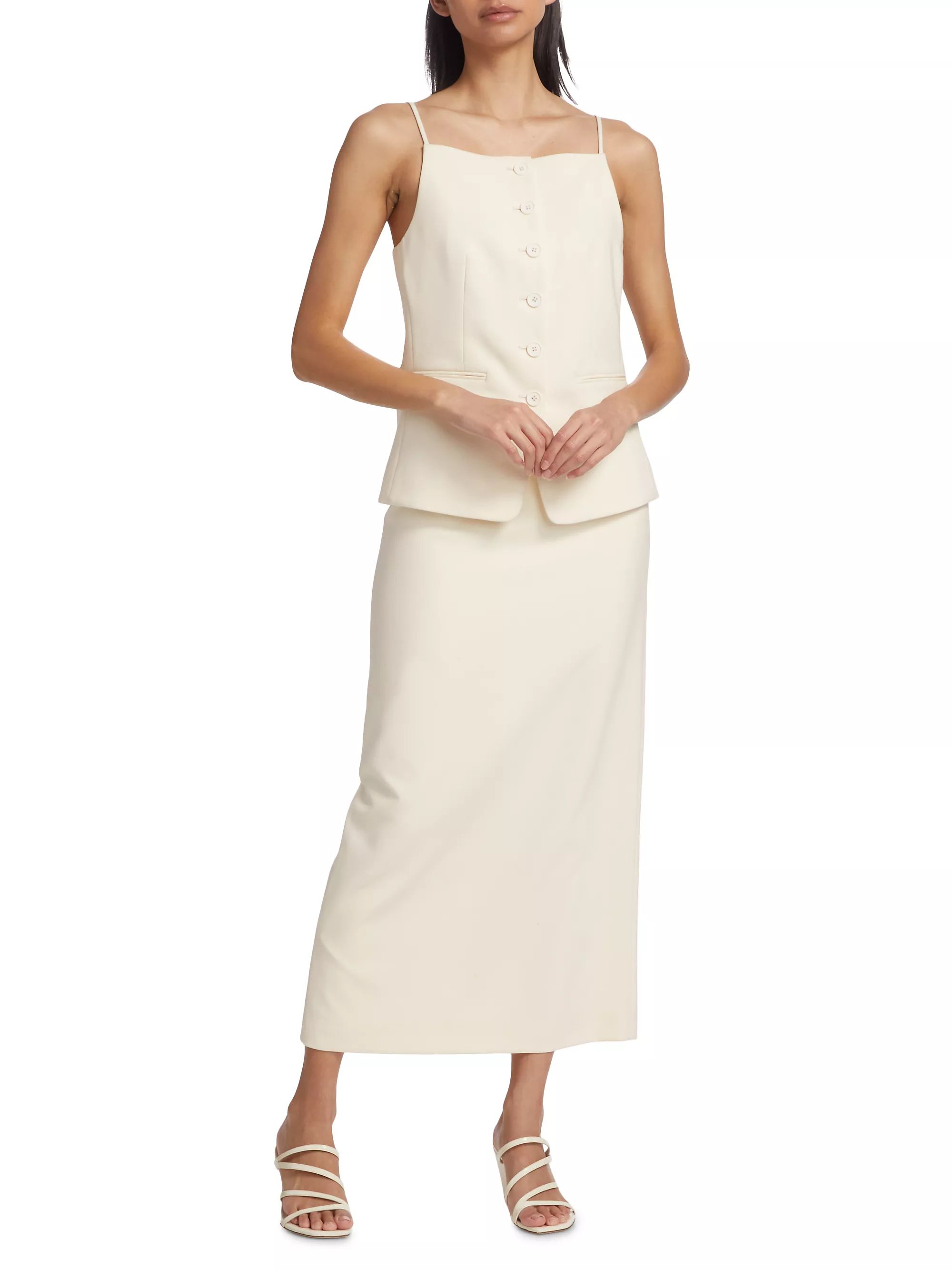 Una Button-Front Tank | Saks Fifth Avenue