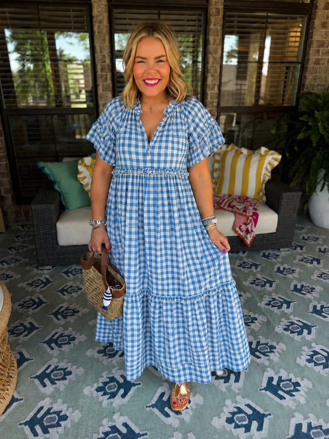This gingham maxi>> 

 #LTKgrwm #LTKootd #LTKSeasonal
