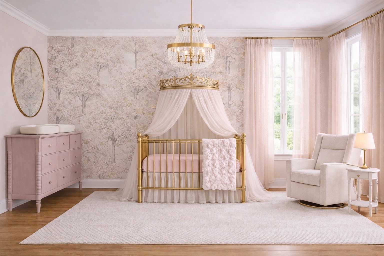 This nursery is so soft and airy 🤍
The blush tones + gold details make it feel calm, clean, and timeless… everything is linked below to recreate the look ✨

#LTKHome #LTKBaby #LTKBump
