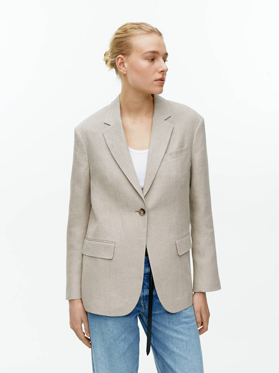 Oversized Heavy Linen Blazer | ARKET (US&UK)