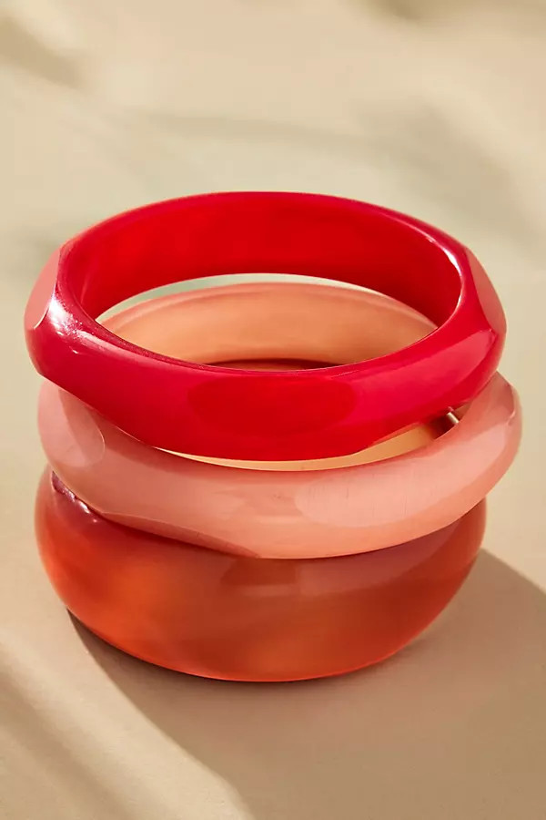 Round Bangle Bracelets, Set of 3 | Anthropologie (US)