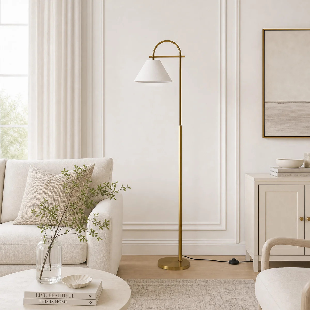 Liliane 68" Arched/Arc Floor Lamp | Wayfair North America