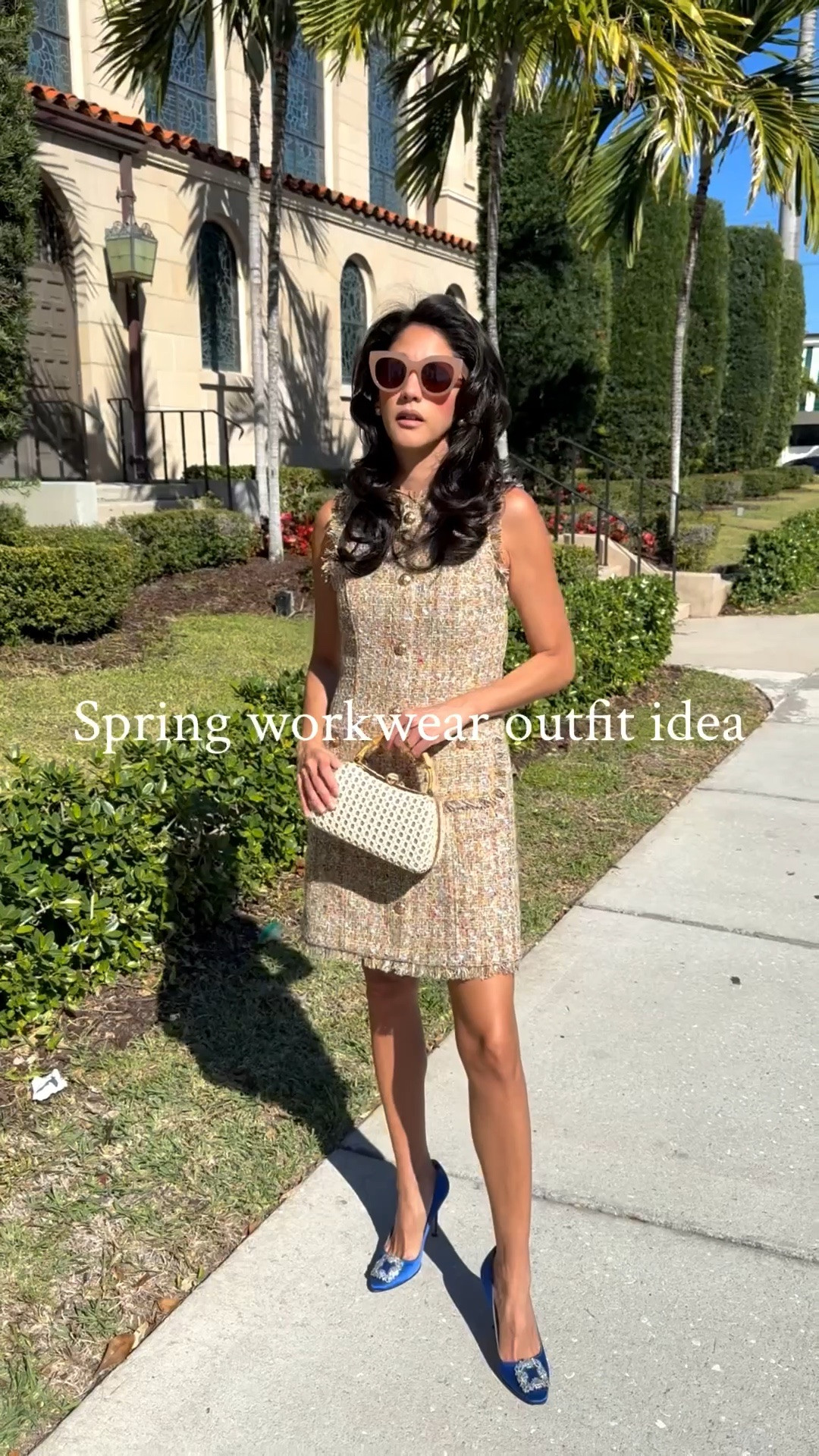 Palm Beach, tweed dress, one dress office hours to happy hours 