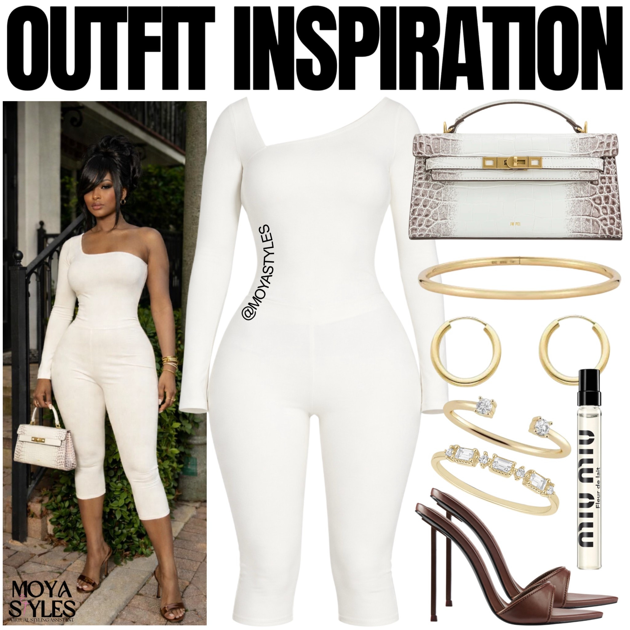 The set is the Darcie Double Lined Capri Pant Set - Off White from Fashion Nova. The heels are the Whiskey Slipper - Brown from Femme LA. 

#LTKootd #LTKSpringSale
