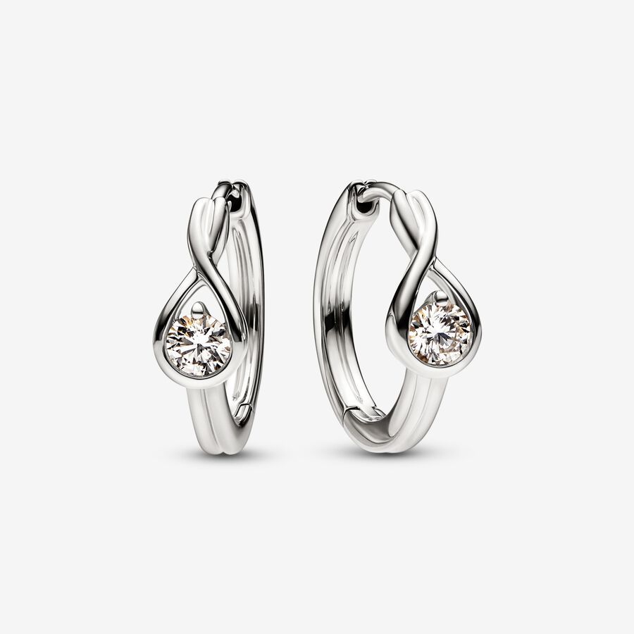 Pandora Brilliance Lab-created 0.50 ct tw Diamond Hoop Earrings | Pandora (US)