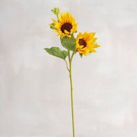 Warm Sunflowers Faux Floral 20"" Stem | Etsy (US)