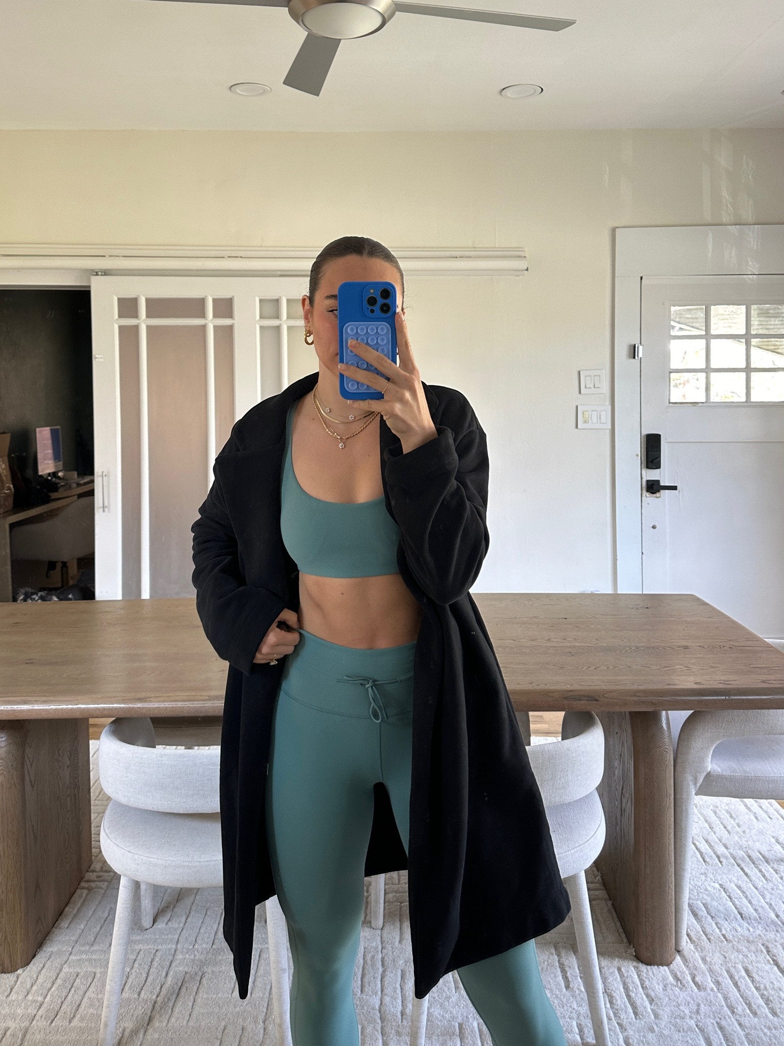 sports bra: size small 
leggings: size small
coat: M/L 

#ad @vuoriclothing 