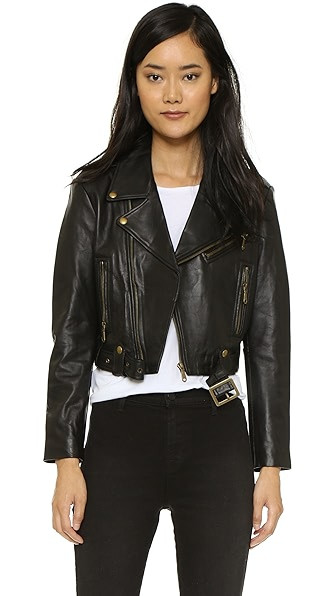 Rebecca Minkoff Harpur Leather Moto Jacket - Black | Shopbop