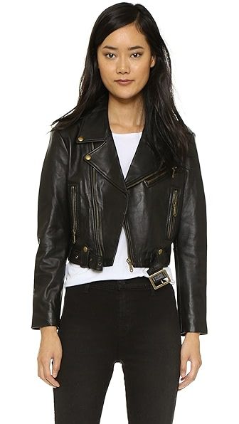 Rebecca Minkoff Harpur Leather Moto Jacket - Black | Shopbop