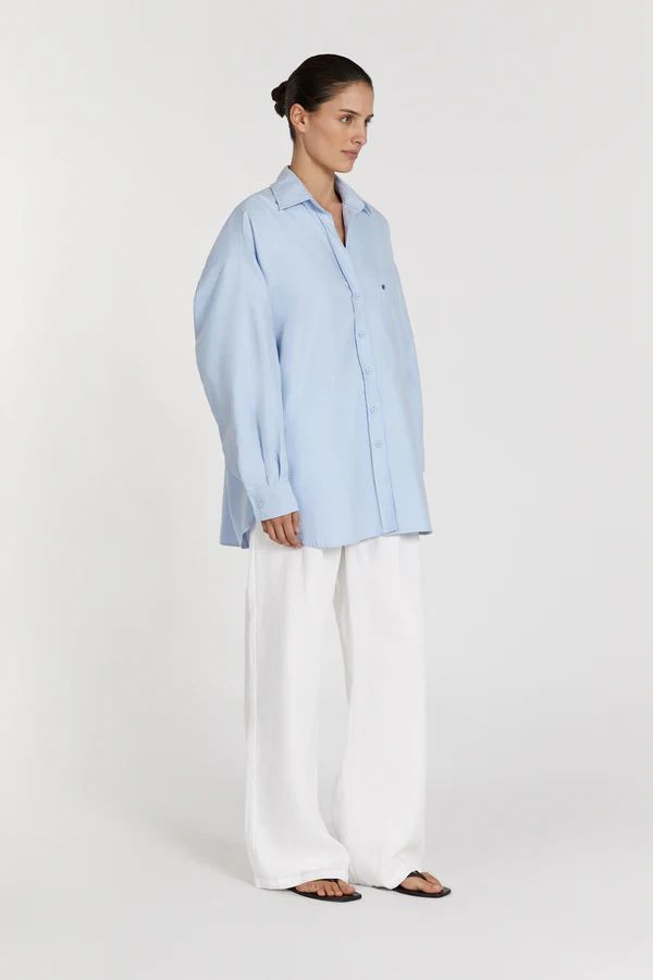 RHEA BLUE COTTON SHIRT | DISSH