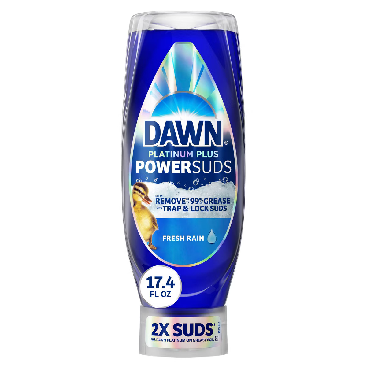 Dawn Platinum Plus PowerSuds Ez Squeeze Dish Soap - Fresh Rain - 17.4 fl oz | Target