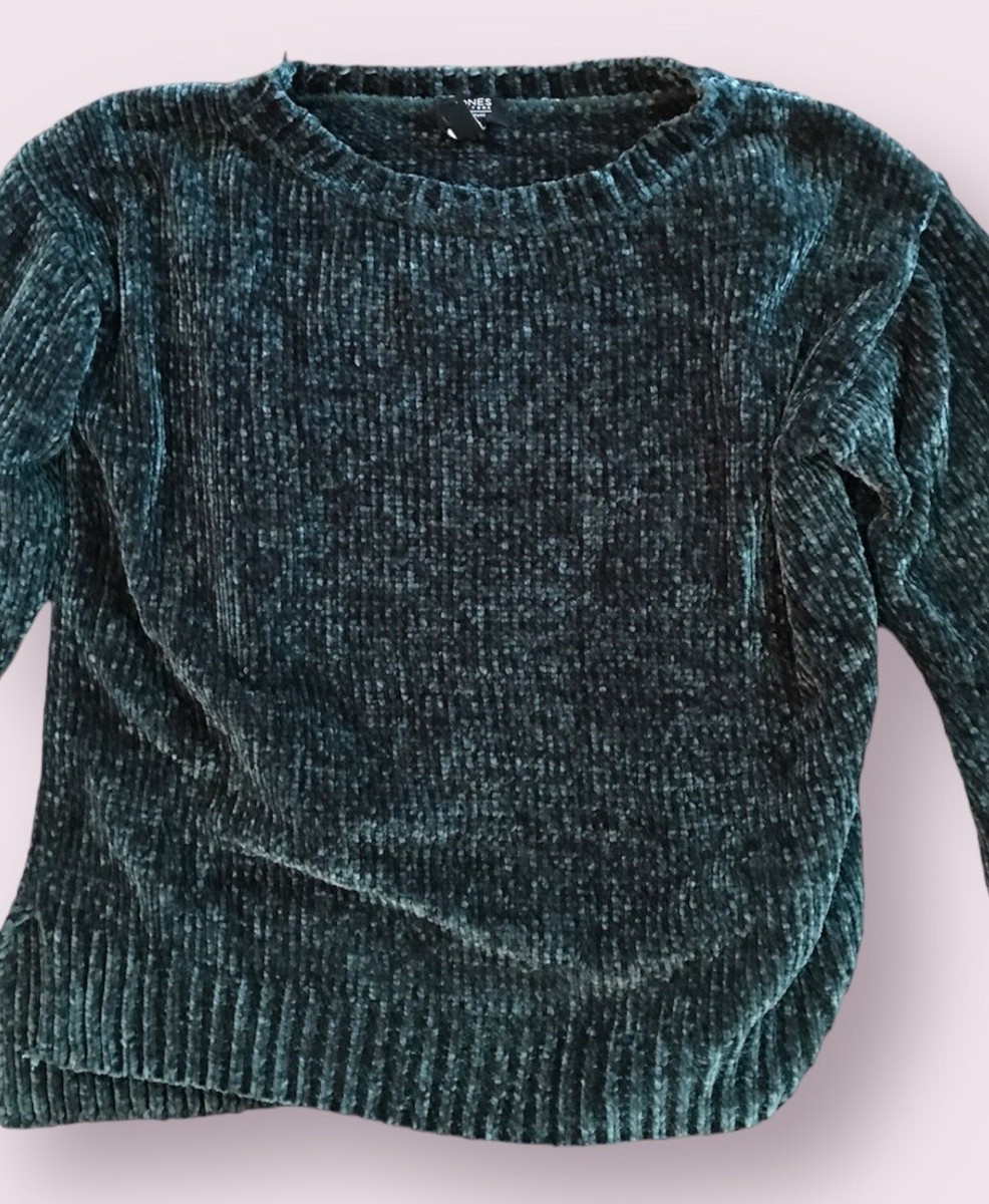 Dark Green Chunky Sweater S Jones New York Ribbed Knit | eBay | eBay US