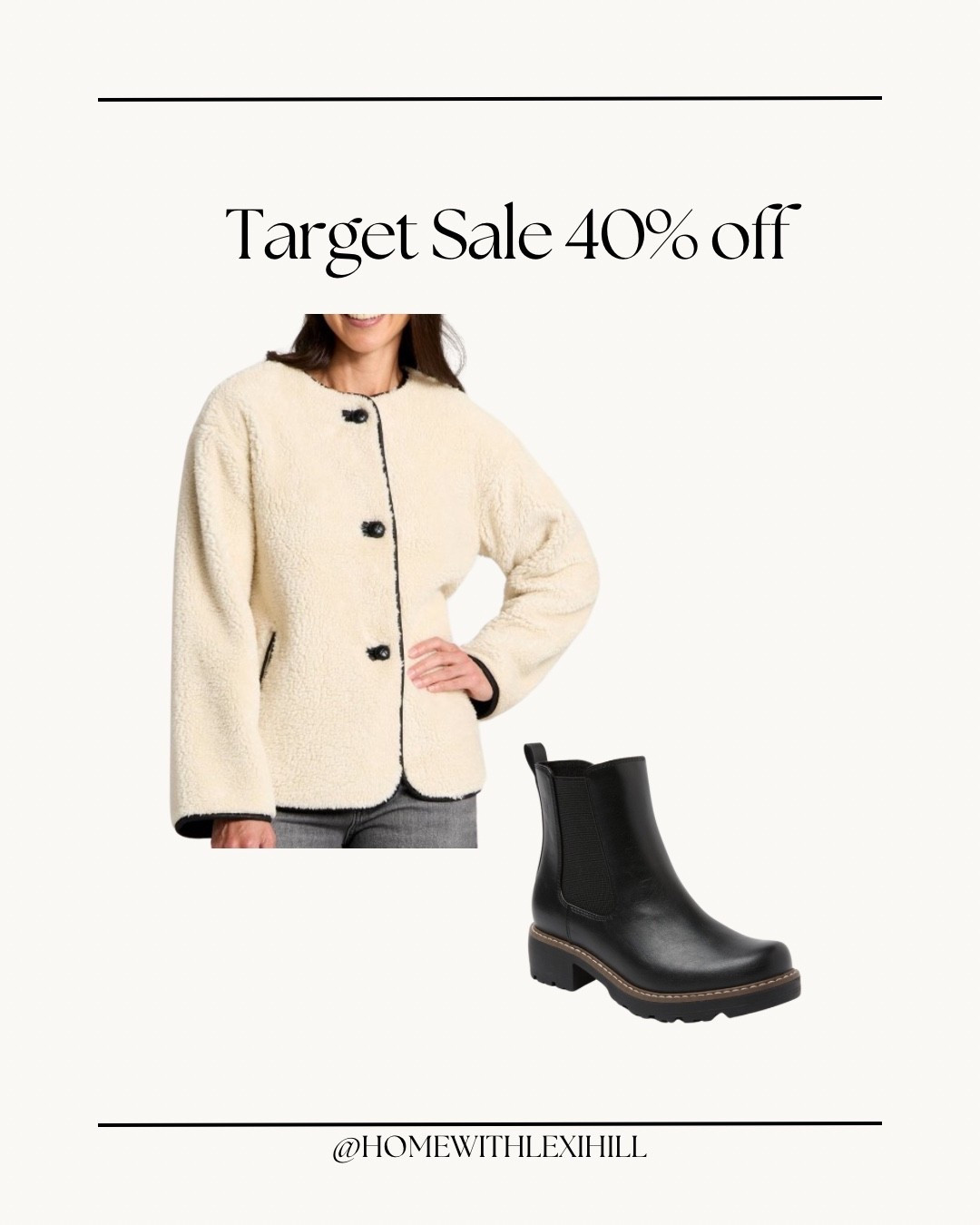 Target Black Friday sale, target boots, sherling jacket, Sherpa, mom outfit, classic style, casual outfit, winter style, cold weather style

#LTKFindsUnder50 #LTKCyberWeek #LTKSaleAlert