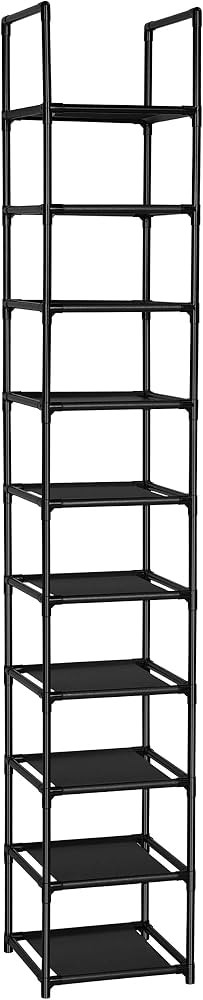 FIDUCIAL HOME 10 Tiers Vertical Shoe Rack 10 Pairs Skinny Shoe Shelf | Amazon (US)