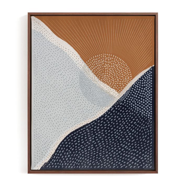 Sunset Over The Mountains Framed Wall Art by Minted for West Elm | West Elm (US)