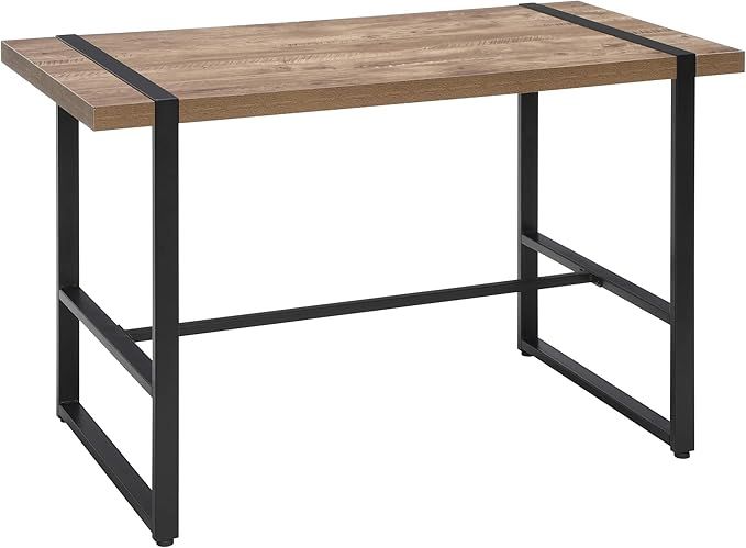 OFM Modern Metal O-Frame Computer Desk, 48", Knotty Oak | Amazon (US)