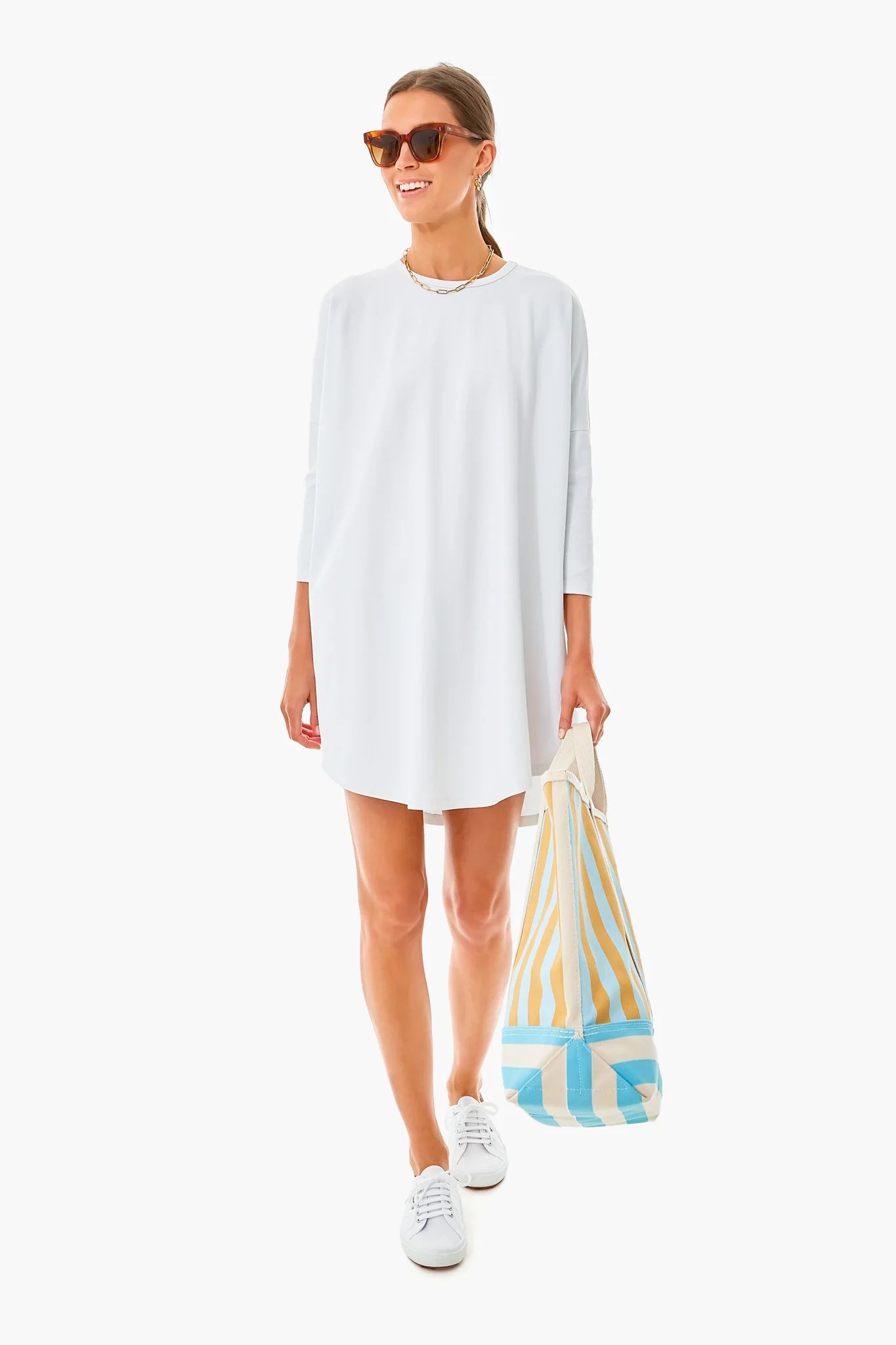 White Sue Sweatshirt Dress | Tuckernuck (US)