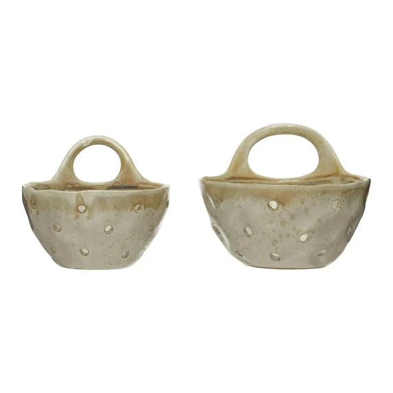 Creative Co-Op Stoneware Colanders with Handles, Set of 2 | Walmart (US)