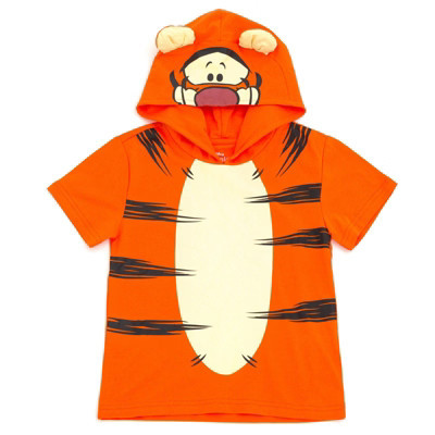 Disney Winnie the Pooh Tigger Toddler Boys Hooded Matching Family Cosplay T-Shirt Orange 2T | Target