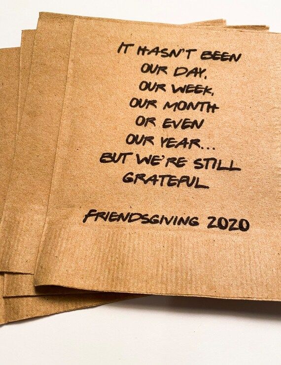 Friendsgiving Thanksgiving Friends It Hasn’t Been Our Year Cocktail Napkins, Set of 25 | Etsy (US)