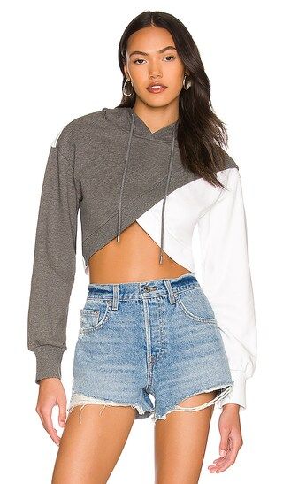 Anais Two Tone Hoodie in Grey Multi | Revolve Clothing (Global)