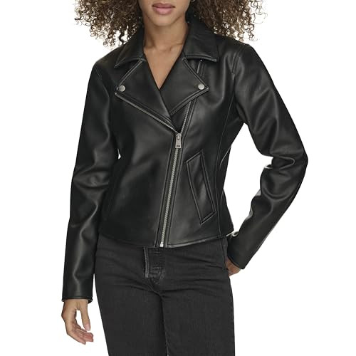 Levi's Women's Moto Jacket with Welt Pockets, Black, 4X | Amazon (US)