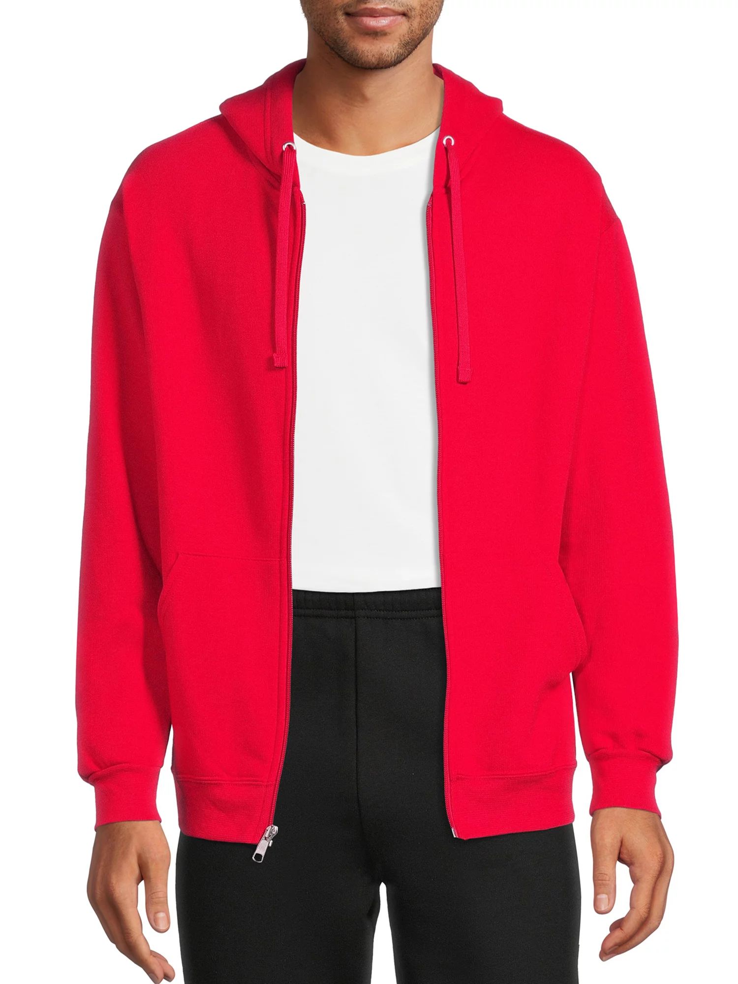 Athletic Works Men's Fleece Full Zip Hoodie Jacket, Sizes S-3XL | Walmart (US)