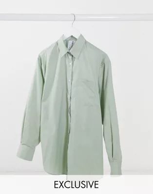 COLLUSION oversized shirt in pistachio | ASOS (Global)