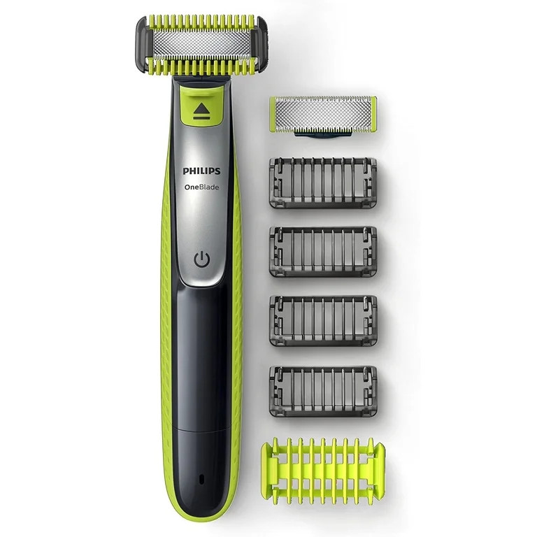 Philips - Cordless Electric Face and Body Trimmer, Rechargeable Battery, Green | Walmart (US)