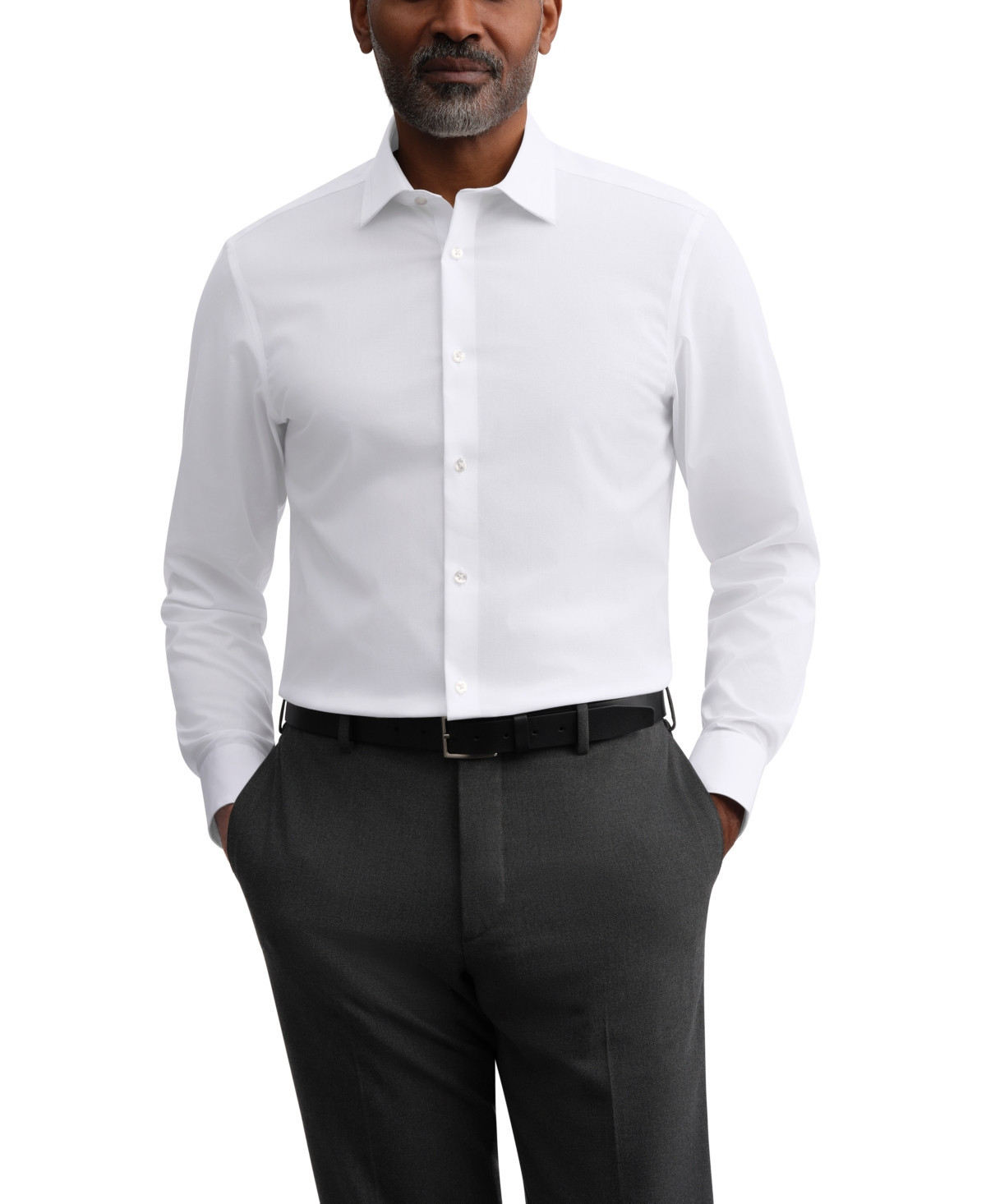 Calvin Klein Men's Pleated Bib Design Dress Shirt - White | Macy's
