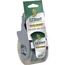 Duck EZ Start Packing Tape With One-Handed Dispenser, 1.88 Inch x 55.5 Yard, Clear, 1 Roll (12594... | Amazon (US)