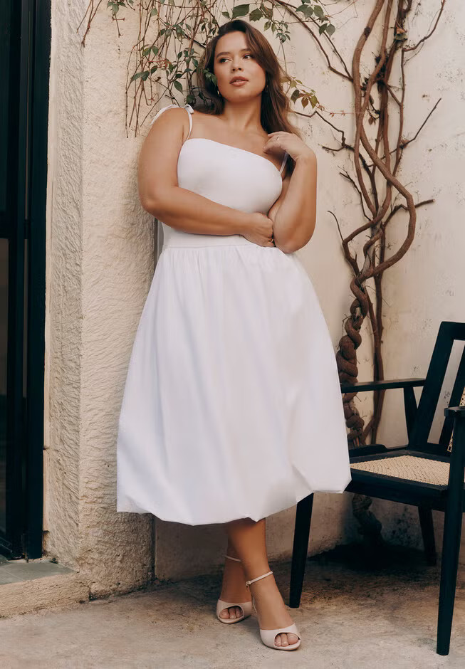 Bubble Skirt Midi Dress | Eloquii