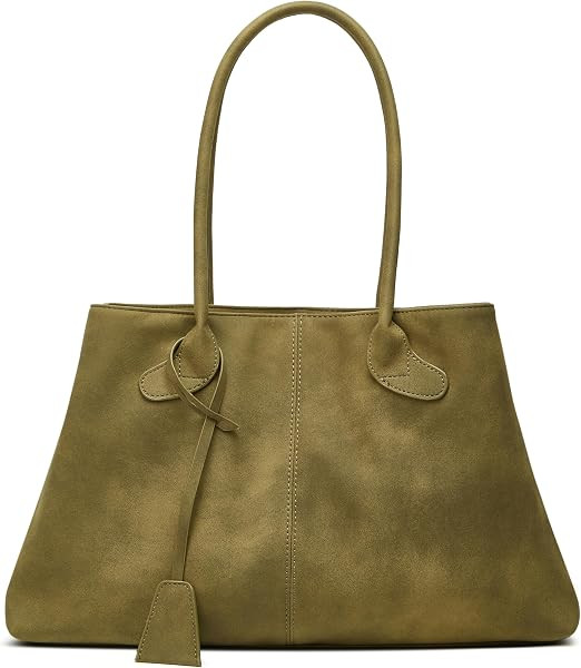 Suede Tote Bags for Women Retro Top-Handle Bag Handbags Elegant Purses Satchel for Travel Work | Amazon (US)