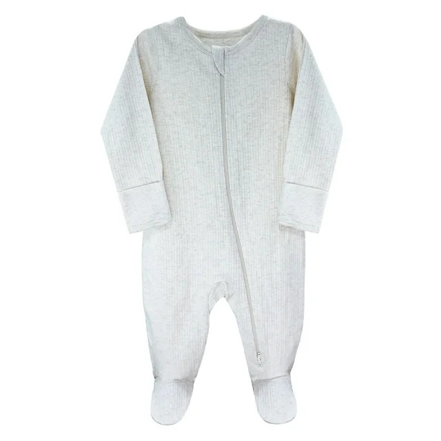 Wonder Nation Baby Gender Neutral Zip Front Footed Sleep N Play Pajamas, Sizes Preemie-6/9 Months | Walmart (US)