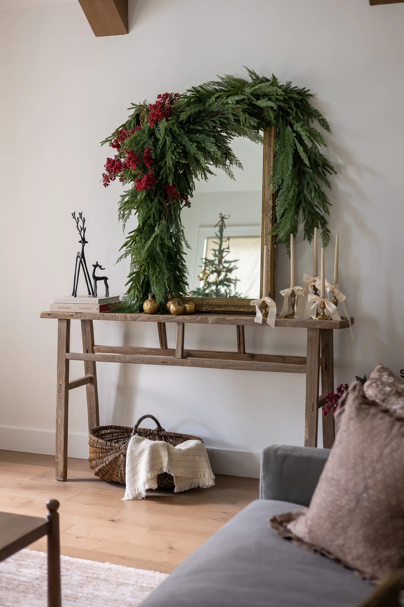 Norfolk & Cypress Mix Real Touch Faux Chrismas Garland 6ft | Cottage and Key